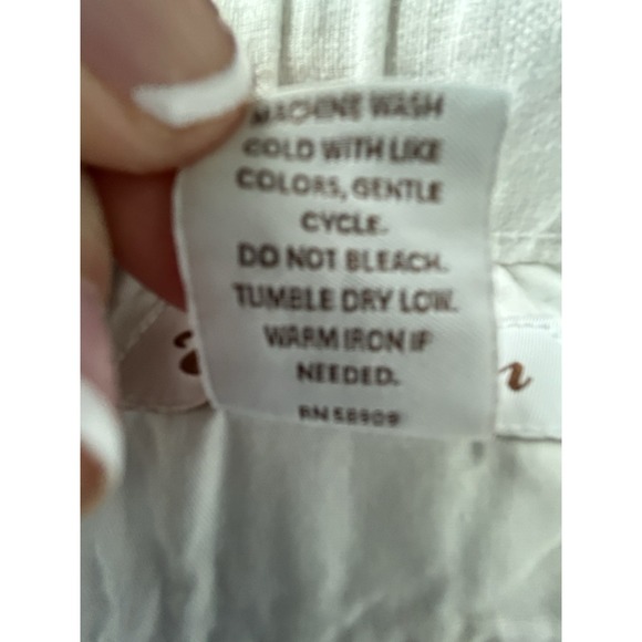 New Men's White Linen Shorts For 48 Waist Caribbean Elastic 10" Inseam - Picture 12 of 14